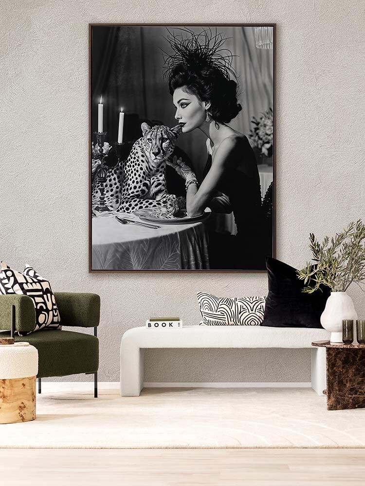 Feline Couture Canvas Art Print