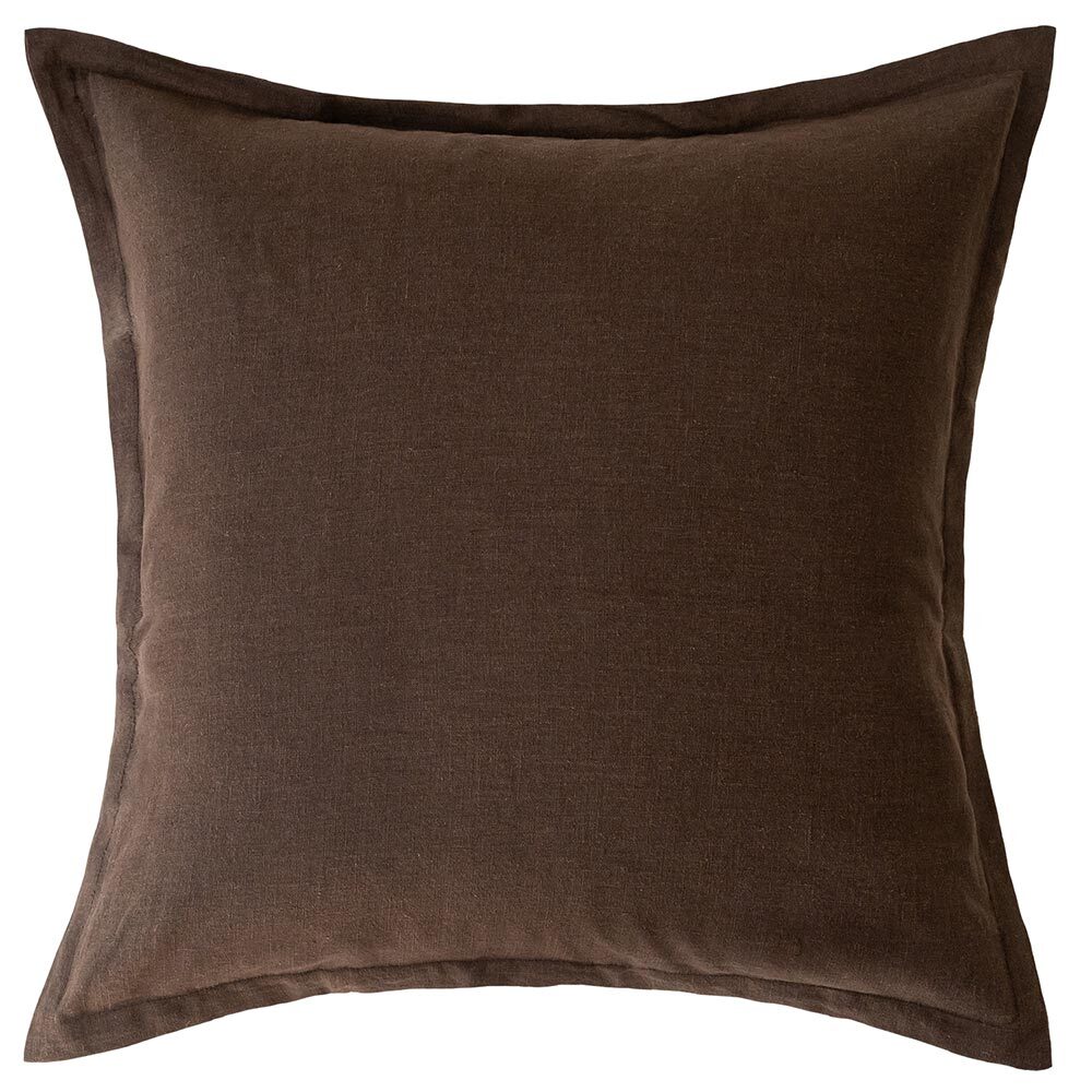 Blair Chocolate Linen Cushion - 60X60cm