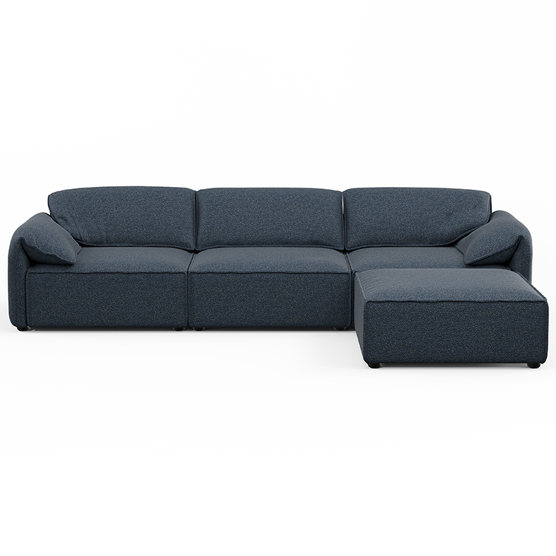 Layla 3 Seater Sofa with Ottoman - Weave